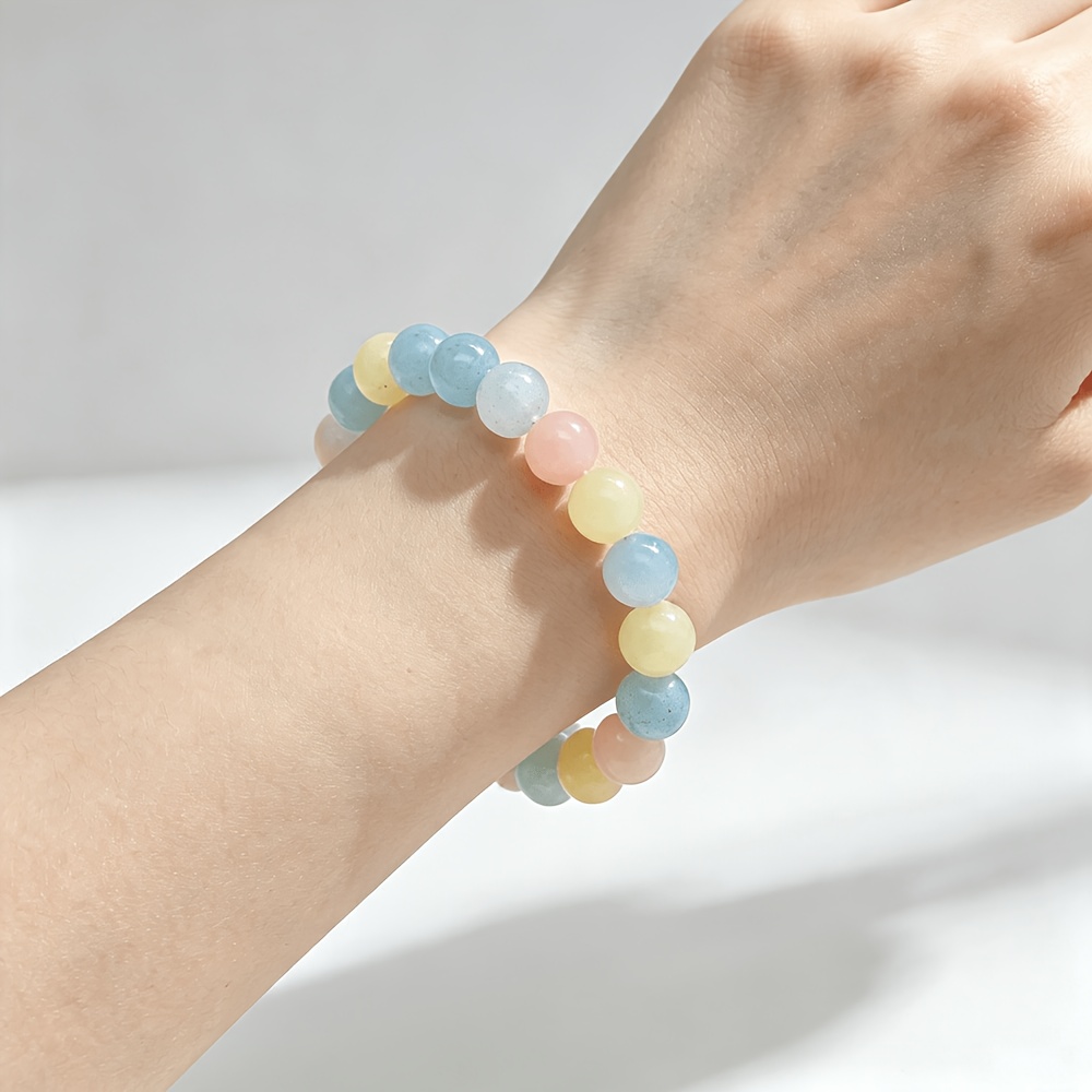 Natural Moonstone Crystal Bead Bracelet, Fresh Ice Cream Charm